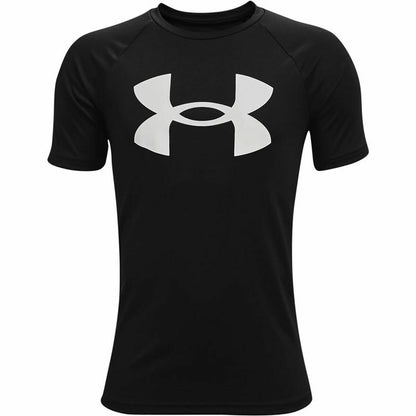 T-Shirt met Korte Mouwen voor kinderen Under Armour Tech Big Logo Zwart