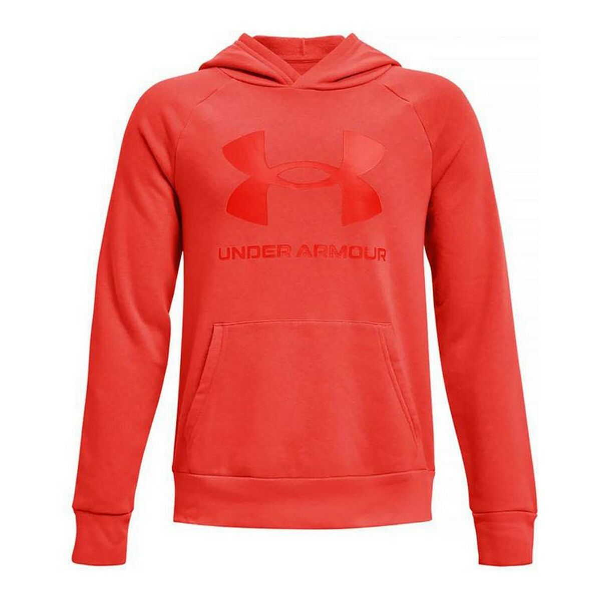 Kinderhoodie Under Armour Rival Big Logo Rood