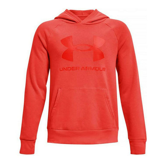 Kinderhoodie Under Armour Rival Big Logo Rood