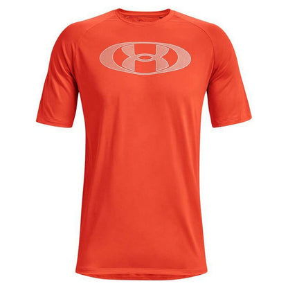 Heren-T-Shirt met Korte Mouwen Under Armour Tech 2.0 Oranje