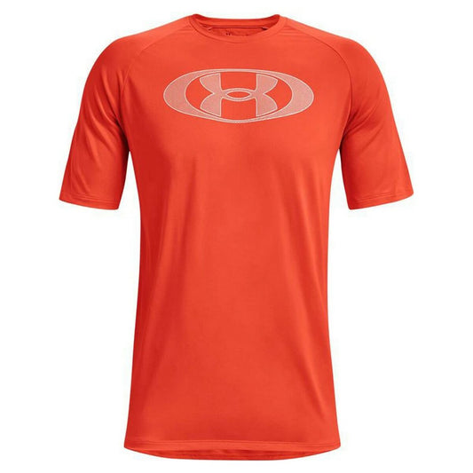 Heren-T-Shirt met Korte Mouwen Under Armour Tech 2.0 Oranje