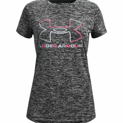 T-Shirt met Korte Mouwen voor kinderen Under Armour Donker grijs