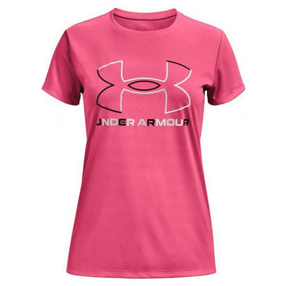 Dames-T-Shirt met Korte Mouwen Under Armour Big Logo Roze