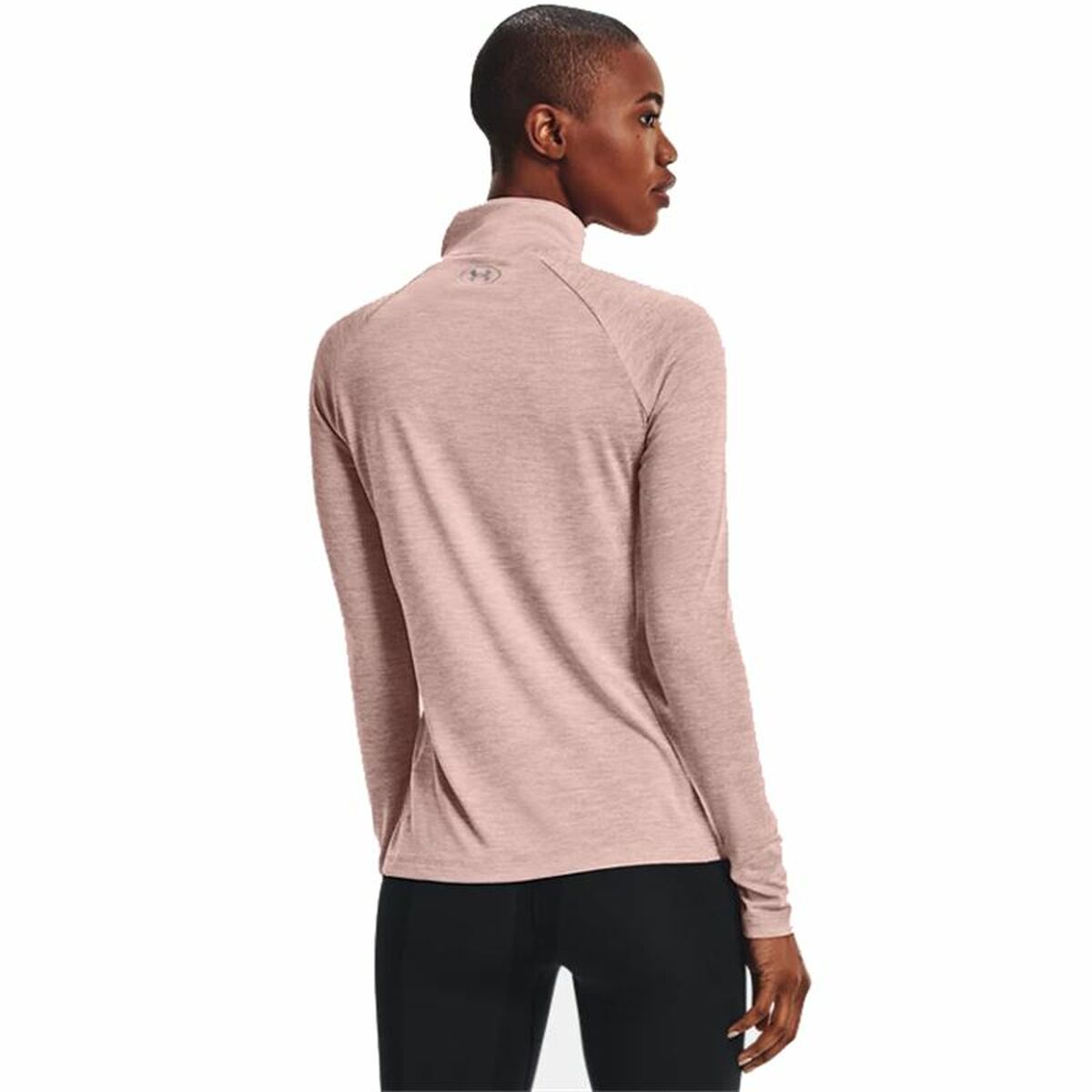 Dames-T-Shirt met Korte Mouwen Under Armour  Tech 1/2 Zip Roze
