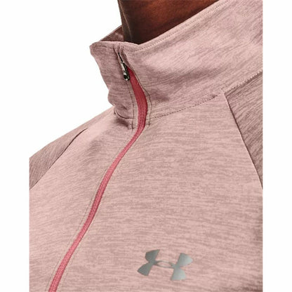 Dames-T-Shirt met Korte Mouwen Under Armour  Tech 1/2 Zip Roze
