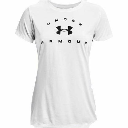 Dames-T-Shirt met Korte Mouwen Under Armour Tech Solid Wit
