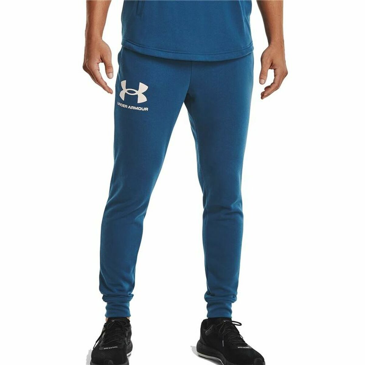 Broeken voor Volwassenen Under Armour  Rival Terry Blauw Mannen