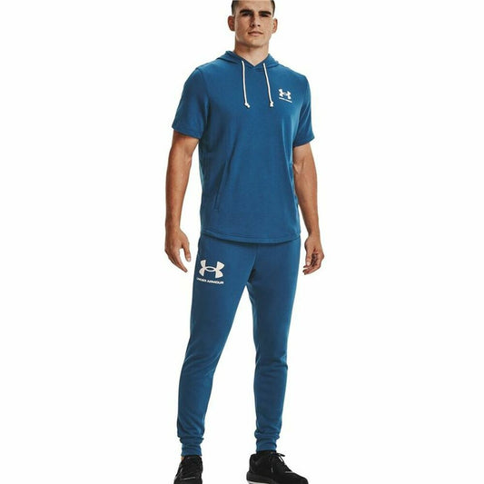 Broeken voor Volwassenen Under Armour  Rival Terry Blauw Mannen