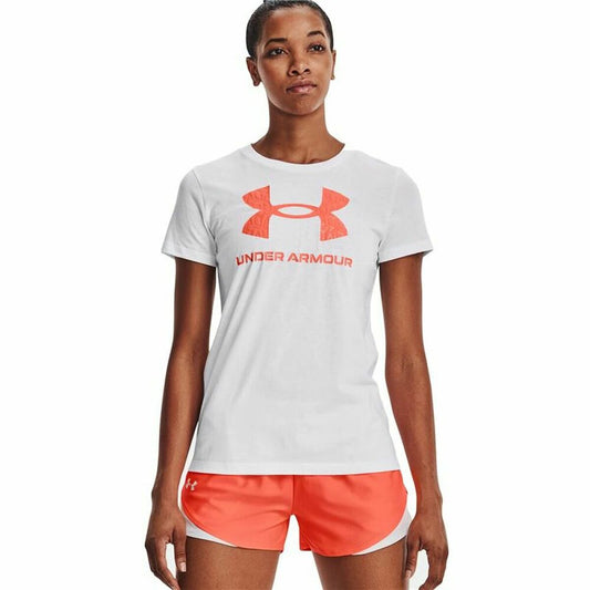 Dames-T-Shirt met Korte Mouwen Under Armour Sportstyle Wit