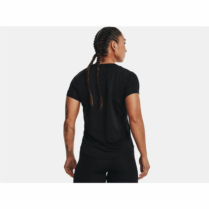 Dames-T-Shirt met Korte Mouwen Under Armour Stride Zwart