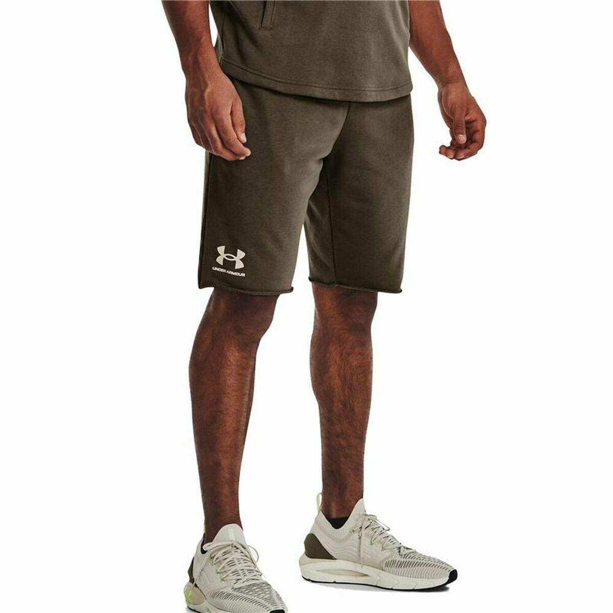 Broeken voor Volwassenen Under Armour  Rival Terry Mannen Olijf