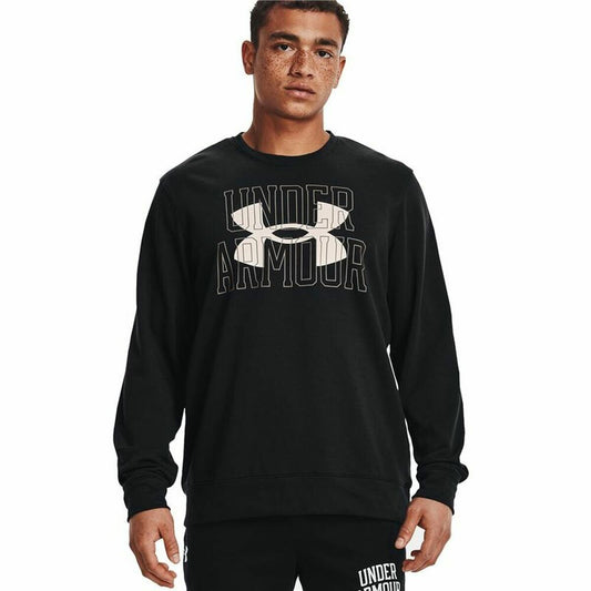 Heren-T-Shirt met Lange Mouwen Under Armour Logo Crew Zwart