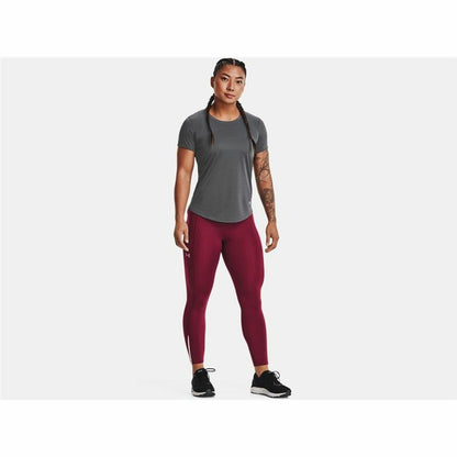 Dames-T-Shirt met Korte Mouwen Under Armour Stride Grijs