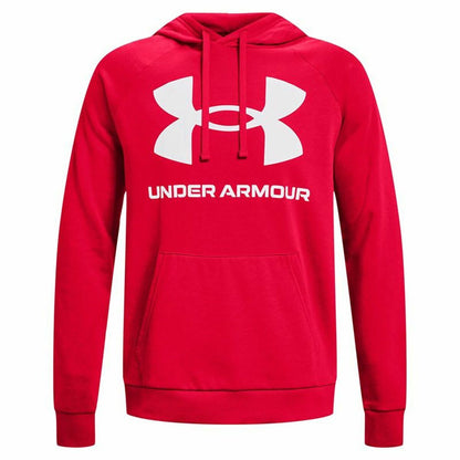Herenhoodie Under Armour Rival Big Logo Rood