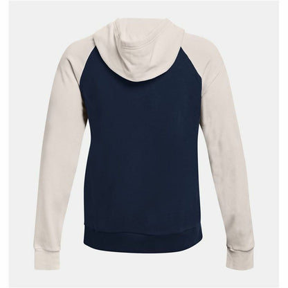 Herenhoodie Under Armour Wordmark Colorblock Marineblauw