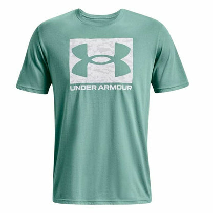 Heren-T-Shirt met Korte Mouwen Under Armour Camo Boxed Logo Aquamarijn Mannen