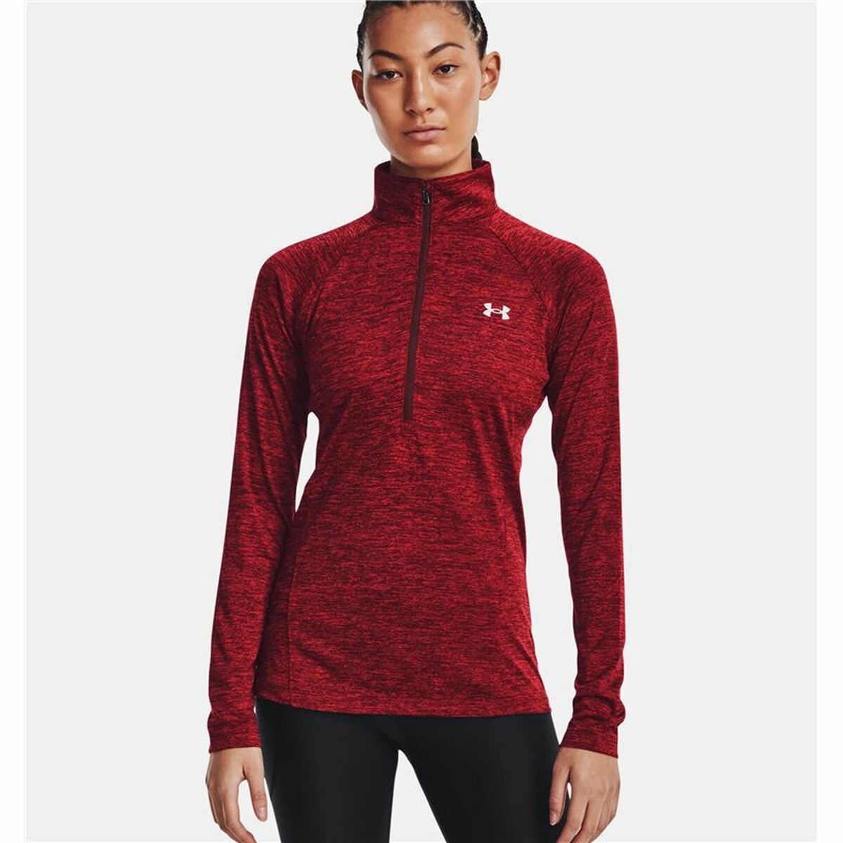 Damessweater zonder Capuchon Under Armour Tech Twist Donkerrood