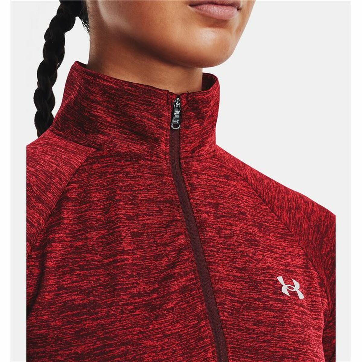 Damessweater zonder Capuchon Under Armour Tech Twist Donkerrood