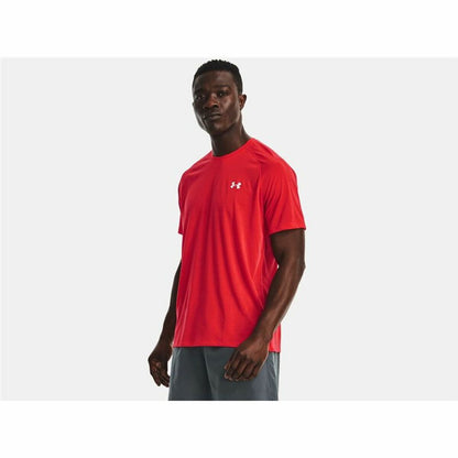 Heren-T-Shirt met Korte Mouwen Under Armour Streaker Rood Mannen