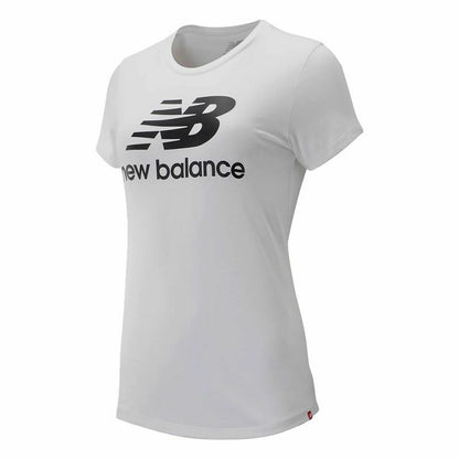 Dames-T-Shirt met Korte Mouwen New Balance Wit