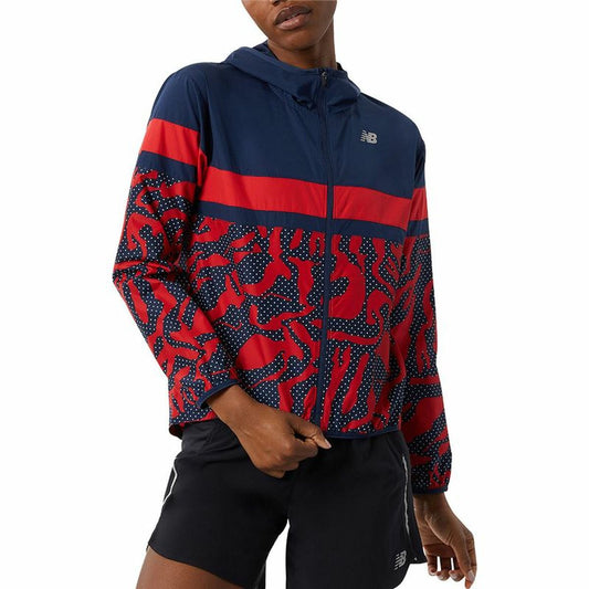 Sportjack voor dames New Balance Printed Accelerate Blauw