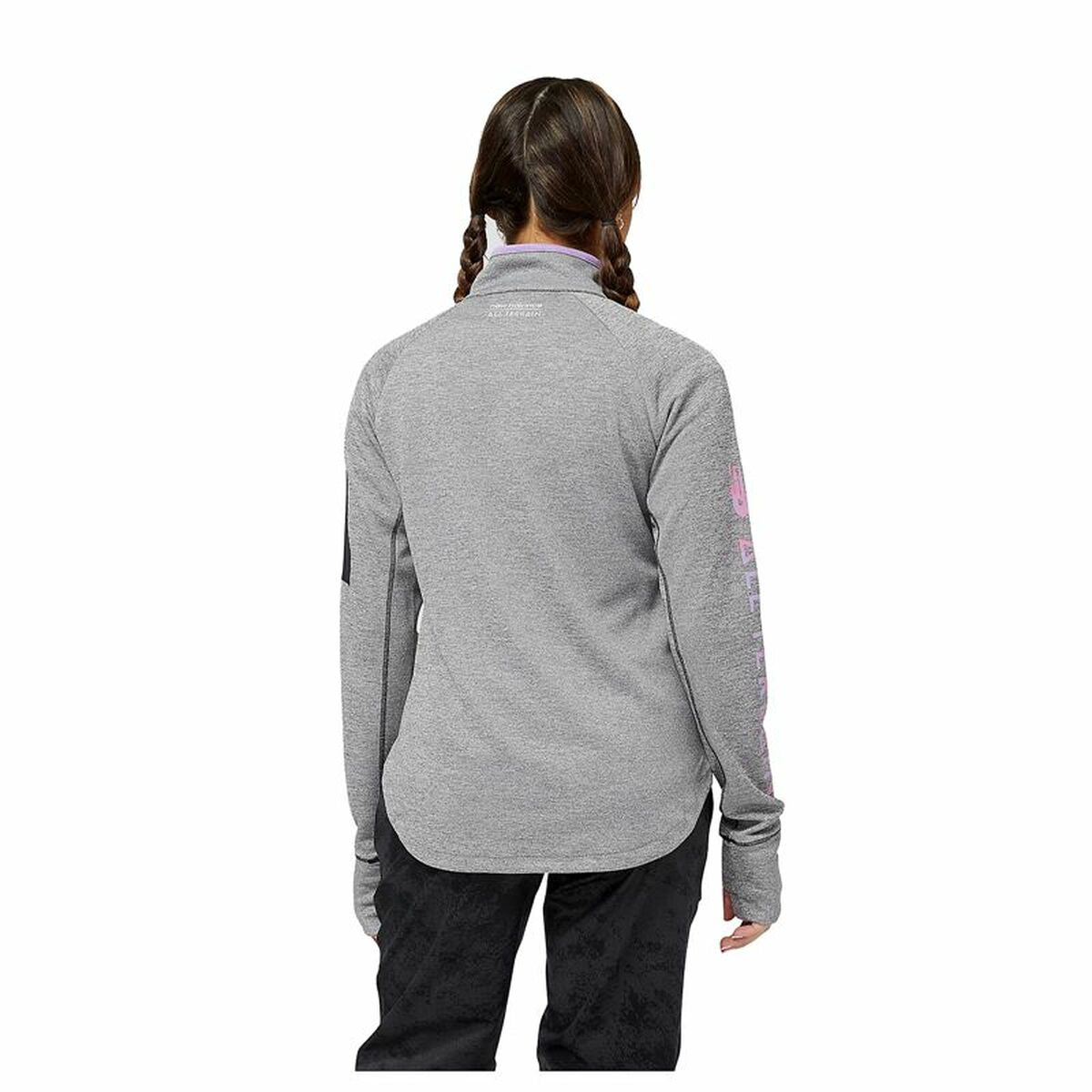 Damessweater zonder Capuchon New Balance Impact Run AT Grijs