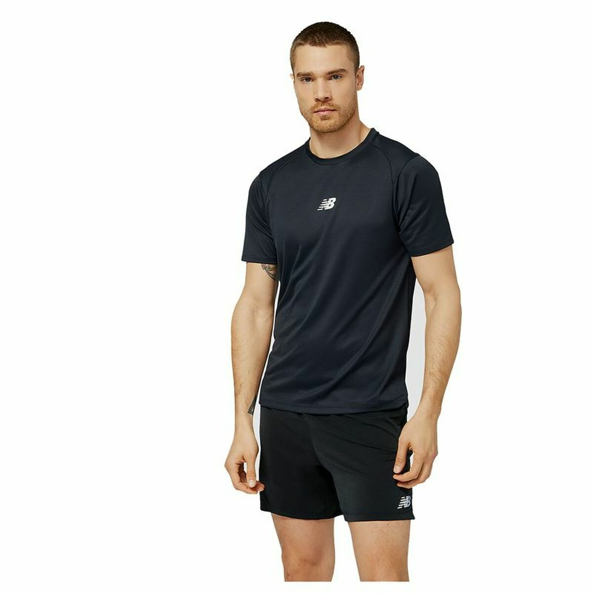 Sport T-shirt Korte Mouwen New Balance Impact Run AT N-Vent Zwart