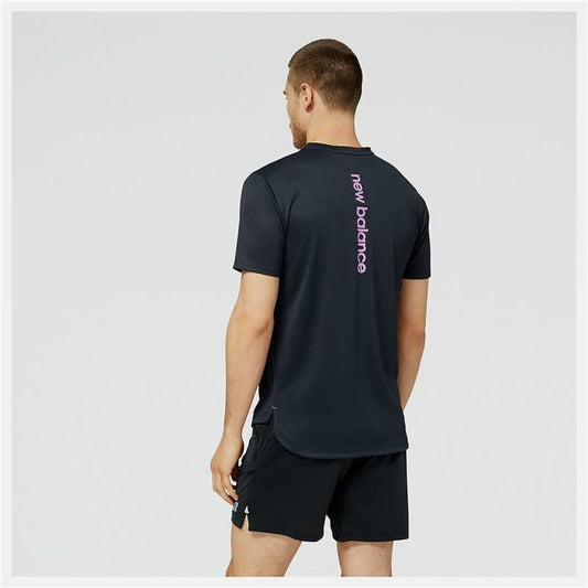 Sport T-shirt Korte Mouwen New Balance Impact Run AT N-Vent Zwart