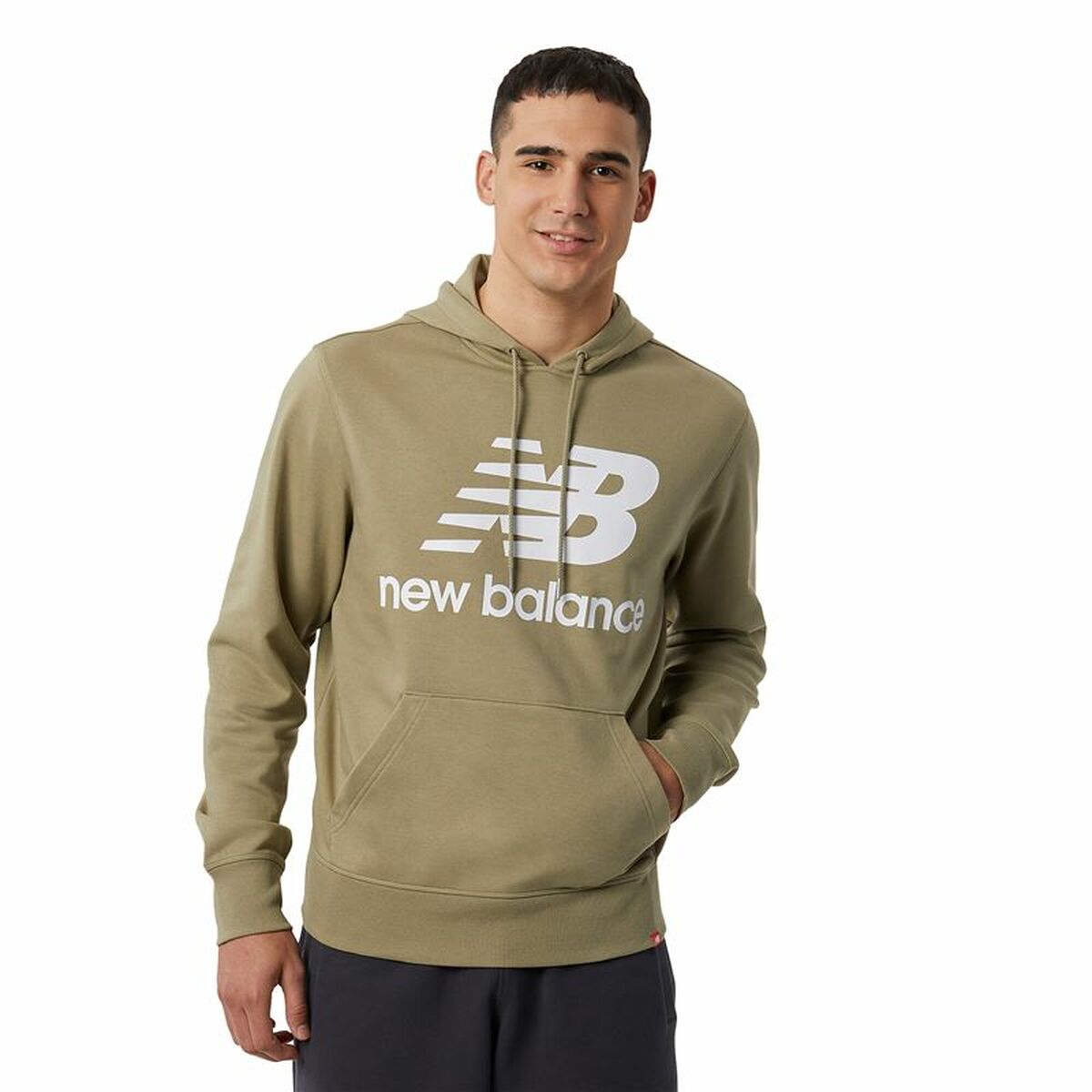 Herenhoodie New Balance Essentials Lichtbruin
