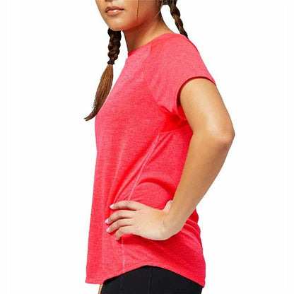Dames-T-Shirt met Korte Mouwen New Balance Impact Run Oranje
