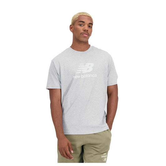 Heren-T-Shirt met Korte Mouwen New Balance Essentials Grijs