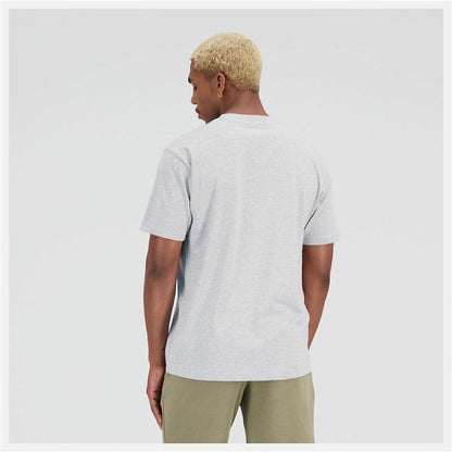 Heren-T-Shirt met Korte Mouwen New Balance Essentials Grijs
