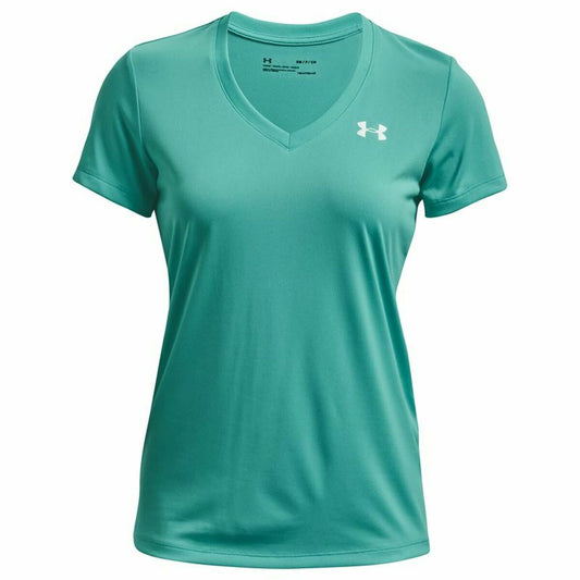 Dames-T-Shirt met Korte Mouwen Under Armour Tech SSV Solid Aquamarijn