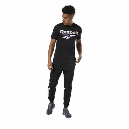 Heren-T-Shirt met Korte Mouwen Reebok Classic Vector Zwart