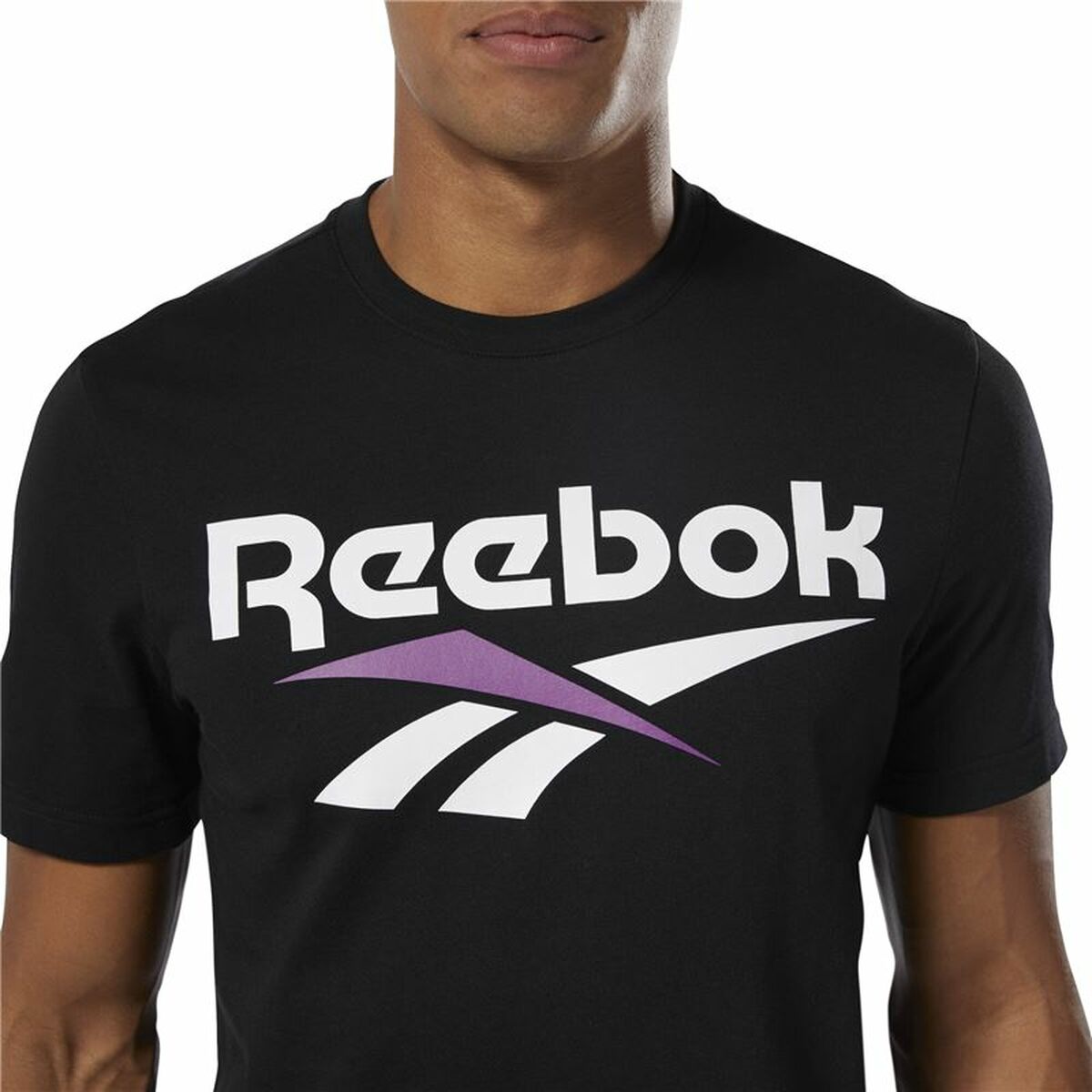Heren-T-Shirt met Korte Mouwen Reebok Classic Vector Zwart
