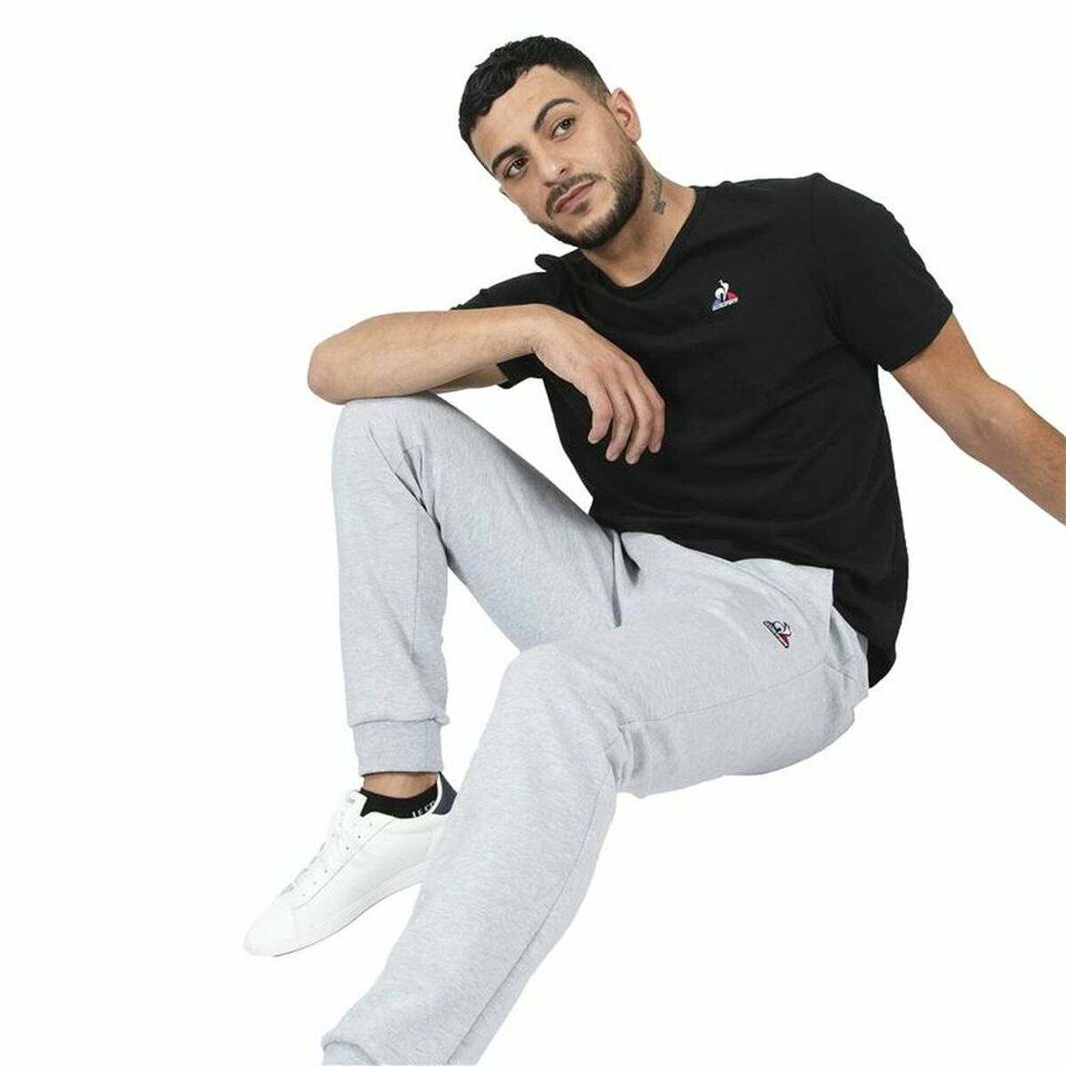 Heren-T-Shirt met Korte Mouwen Le coq sportif Essentiels N°3 Zwart