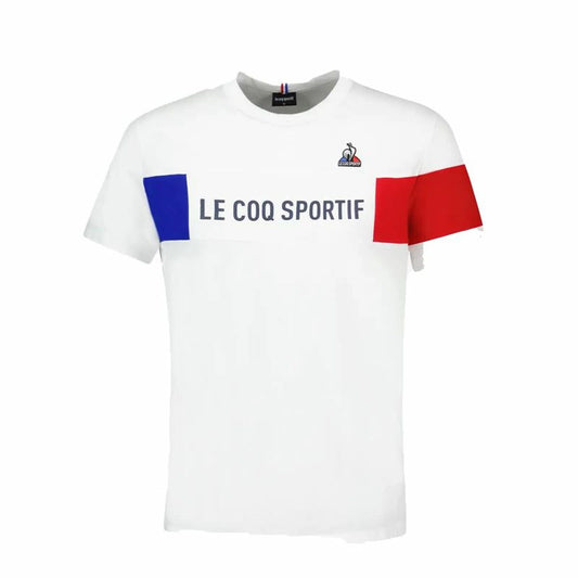 Heren-T-Shirt met Korte Mouwen TRI TEE SS Nº1 M NEW OPTCAL  Le coq sportif Tricolore SS Nª 1 Uniseks