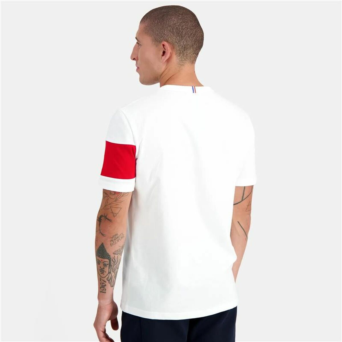 Heren-T-Shirt met Korte Mouwen TRI TEE SS Nº1 M NEW OPTCAL  Le coq sportif Tricolore SS Nª 1 Uniseks