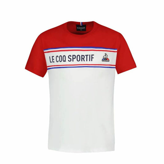 Kinder-T-Shirt met Korte Mouwen Le coq sportif  N°2 Tricolore Wit