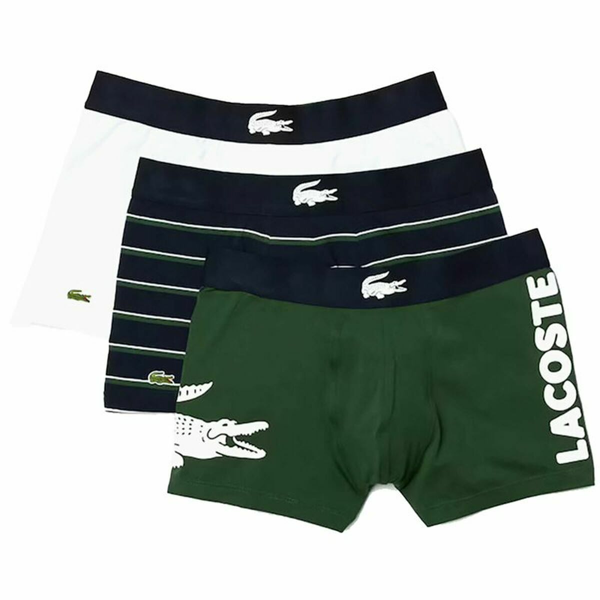 Pakket met onderbroeken Lacoste Stretch Groen
