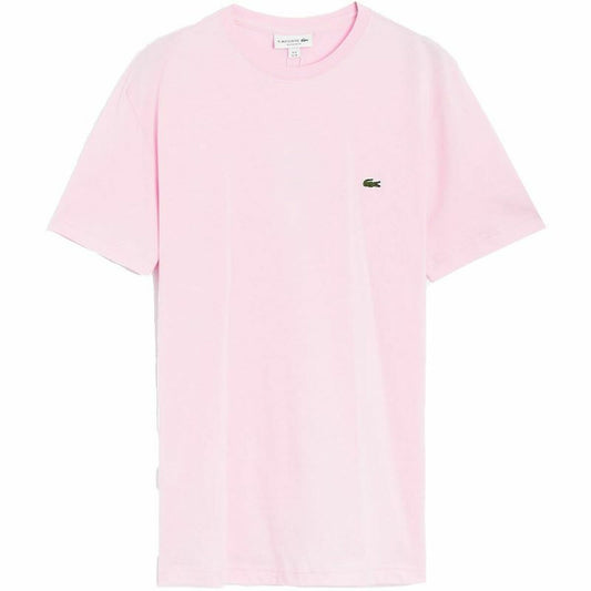 Heren-T-Shirt met Korte Mouwen Lacoste Katoen Roze Mannen