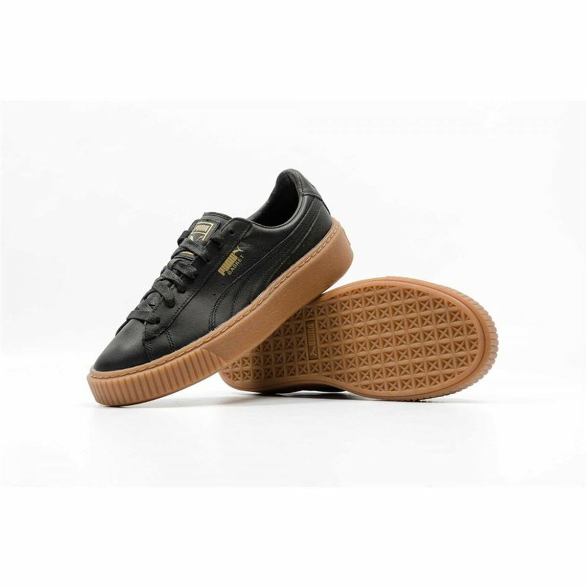 Dames casual sneakers Puma Basket Platform Core Zwart