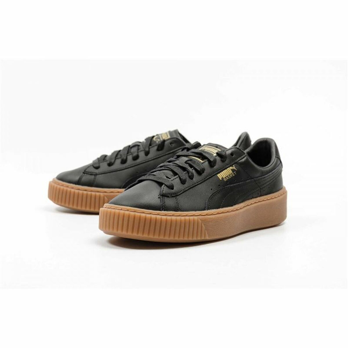 Dames casual sneakers Puma Basket Platform Core Zwart