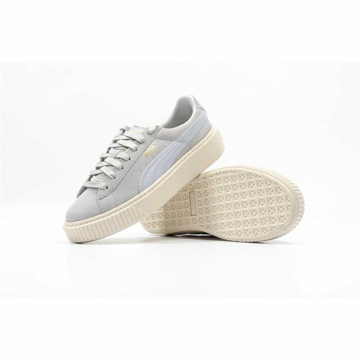 Sportschoenen voor Dames Puma Suede Platform Lichtgrijs