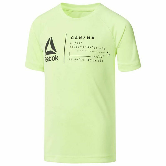 Heren-T-Shirt met Korte Mouwen Reebok Sportswear B Wor Limoengroen