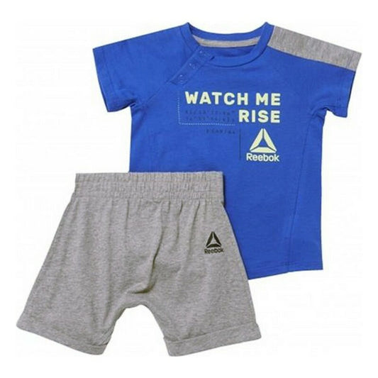 Joggingpak voor baby Reebok B ES Inf SJ SS Blauw Grijs