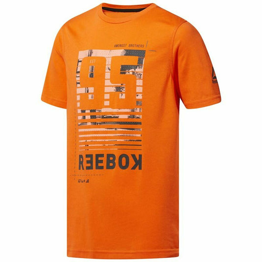 Heren-T-Shirt met Korte Mouwen Reebok Sportswear Rebelz Oranje