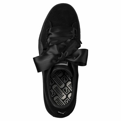 Dames casual sneakers Puma Suede Heart Ep Zwart