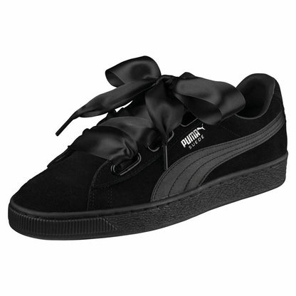 Dames casual sneakers Puma Suede Heart Ep Zwart