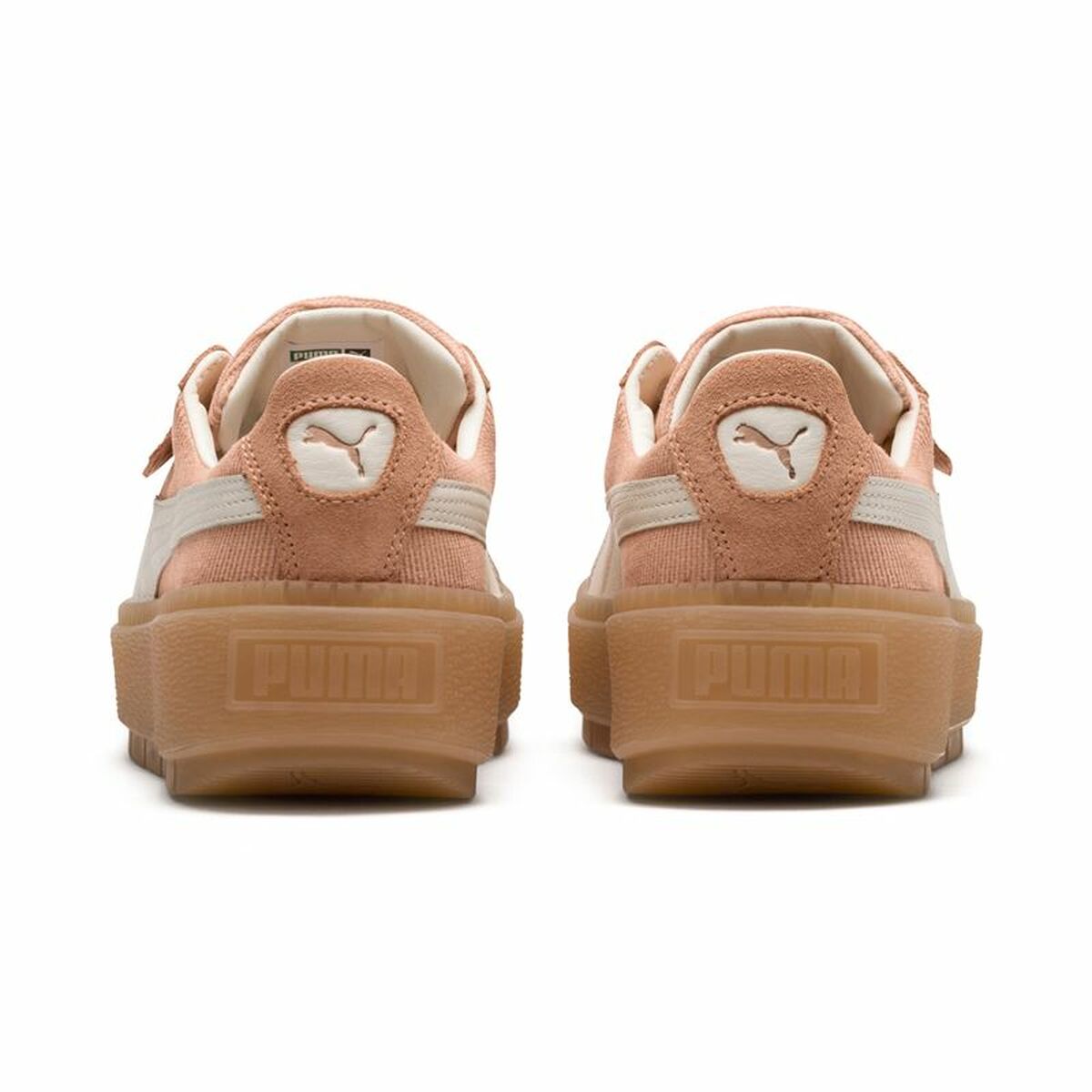 Dames casual sneakers Puma Platform Trace Corduroy Oranje